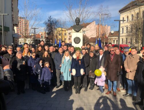 Membrii USR Cluj la ceremonia oficială cu ocazia Micii Uniri la Cluj-Napoca